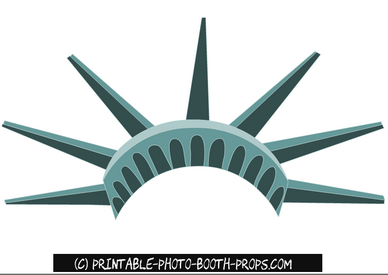 Statue of liberty head dress prop for photobooth