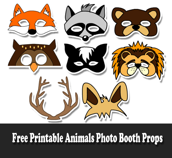 Free printable Animals Mask Props