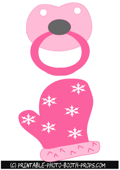 Free Printable Pacifier and Mitt Props