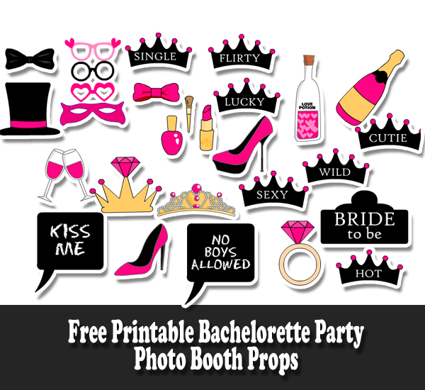 Free Printable Bachelorette Party Photo Booth Props