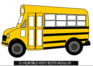 Free printable school bus photo booth prop