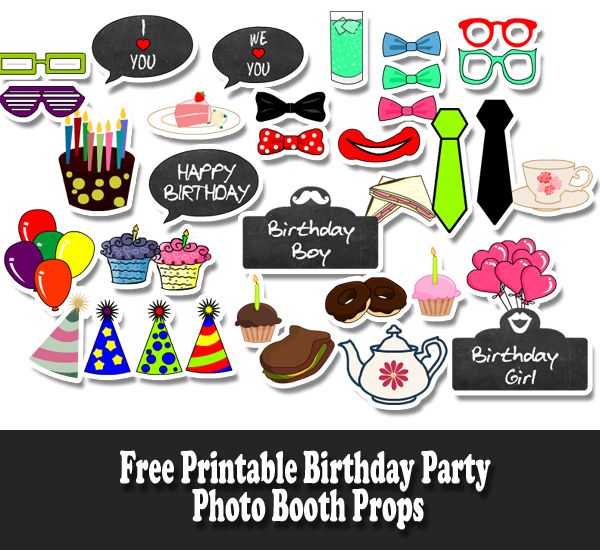 Photo Booth Props for Birthday Party