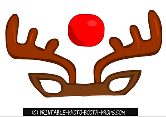 Free Printable Rudolph Photo Booth Prop