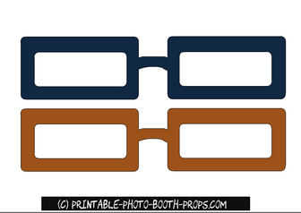 Free Printable Glasses Props for Father's Day