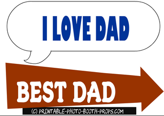 'I Love Dad' and 'Best Dad' Props