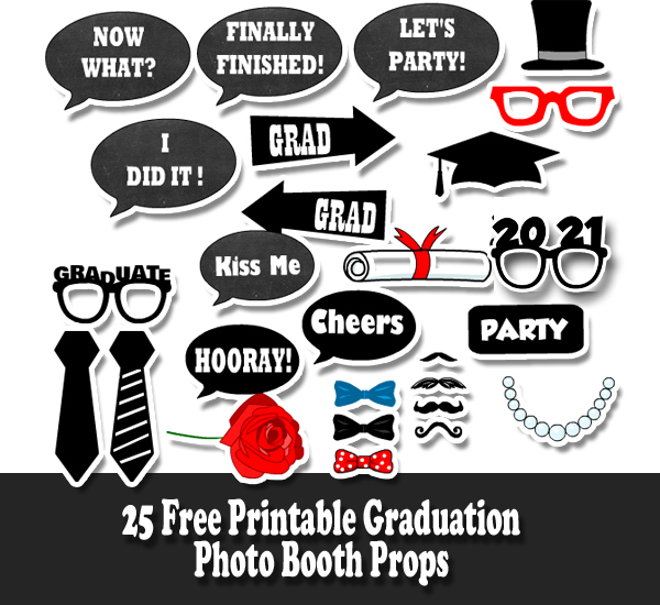 Free Printable Graduation Photo Booth Props