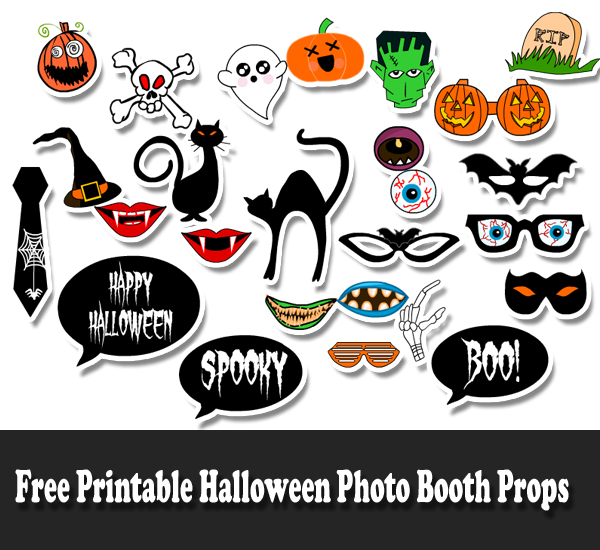 Free Printable Photo Booth props for Halloween