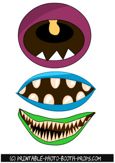 Free Printable Monster Mouths Photo Booth Props