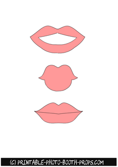 Three Free Printable Light Pink Lips Props