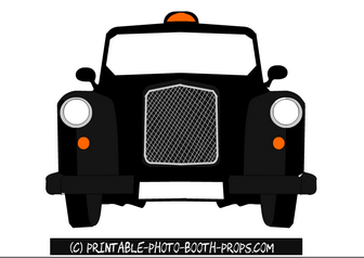 Free Printable London Taxi Photo Booth Prop 