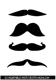 Free Printable Moustaches Props