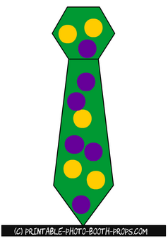 Green Tie Prop with Polka Dots