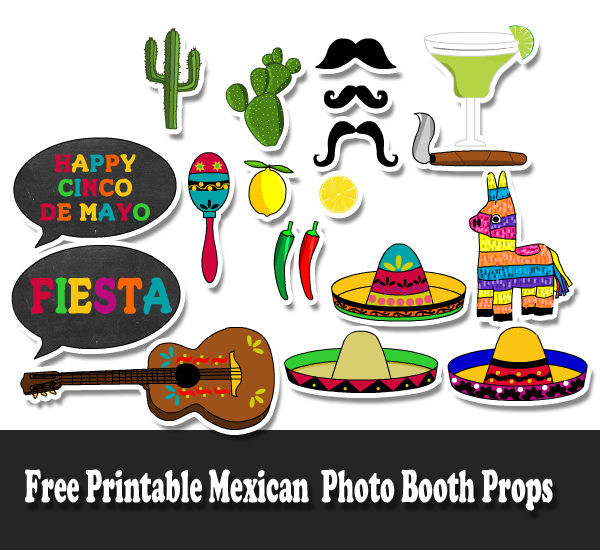 Free Printable Mexican Fiesta Photo Booth Props
