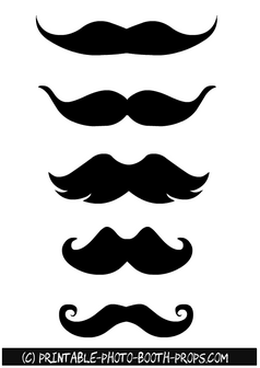 Free Printable Thick Moustaches Photo Booth Props
