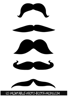 Moustaches Props Printables for Photo Booth