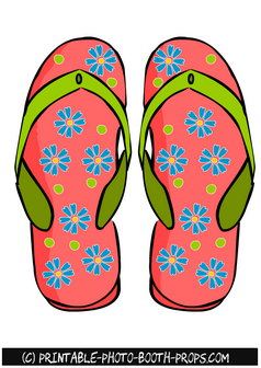 Colorful Flip Flops Photo Booth Prop 