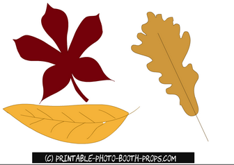 Free Printable Autum Leaves Photo Booth Props