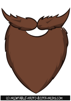 Brown Beard and Moustaches Prop