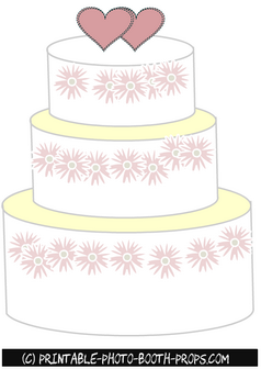 Free Printable Cake Prop for Wedding Photo Booth
