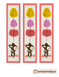 Free Printable Woodland Animals Bookmarks