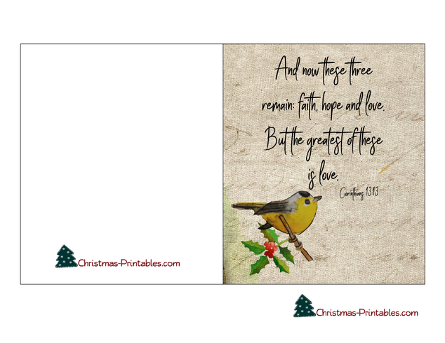 Religious Christmas Card with Bible Verse