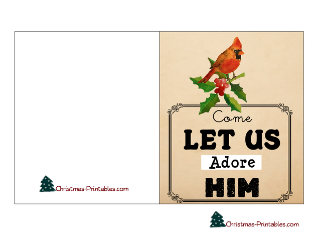 Come Let Us Adore Him, Free Printable Card