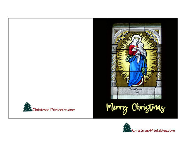 Madonna and Child, Religious Christian Card for Christmas