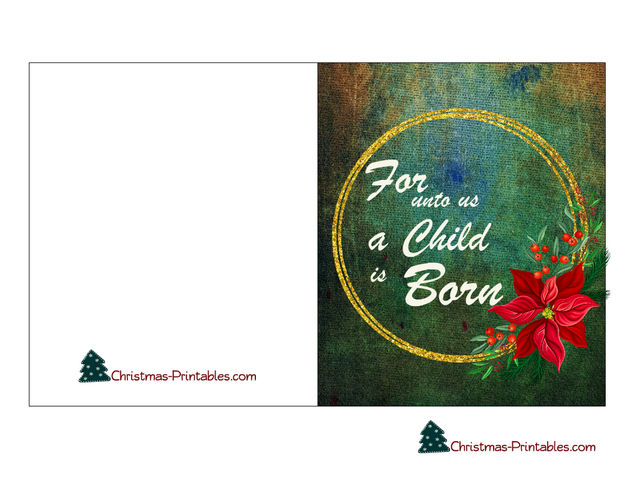 Free Printable Religious Christian Christmas Card