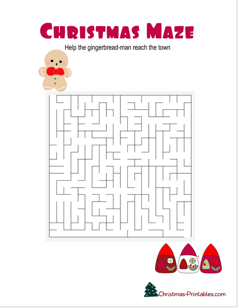 Help the Gingerbread man, Christmas Maze