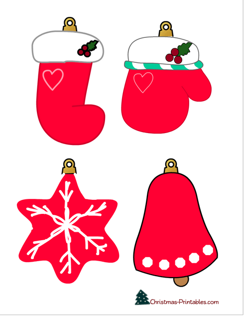 Cute Free Printable Christmas Ornaments