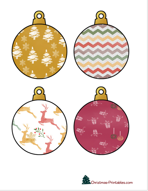 Christmas Ornaments Printable