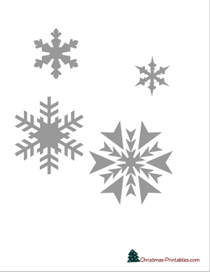 free printable stencil of snowflakes