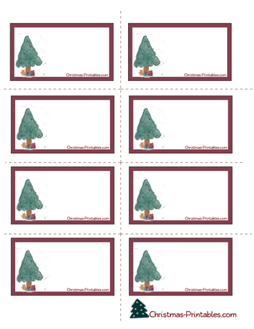 Cute Free printable Christmas Tree Labels