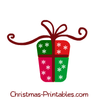 colorful christmas box clipart