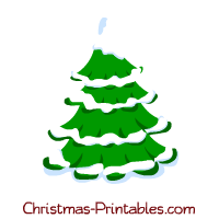 christmas tree with snow clipart
