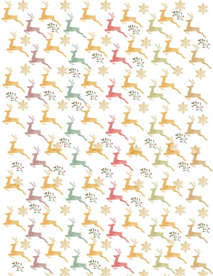 Free Printable Christmas watercolor digital paper with reindeers