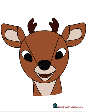 place red nose on rudolph's face printable game