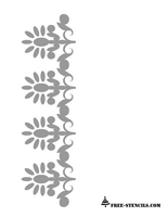 free printable floral border stencil