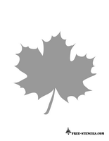 free printable maple leaf stencil