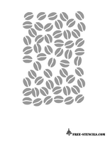 free printable coffee beans stencil