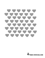 hearts border stencil