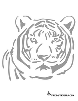 free printable tiger stencil