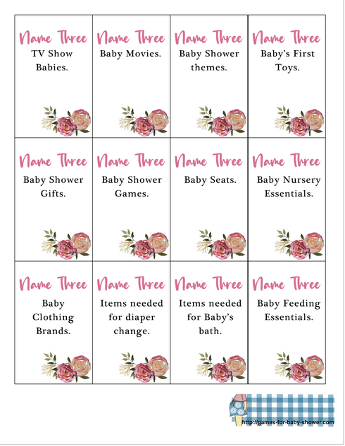 Baby Shower 5 Second Rule Game