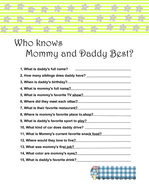 Free Printable who knows parents to be the best in green color