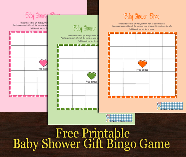 Free Printable Baby Shower Gift Bingo Game