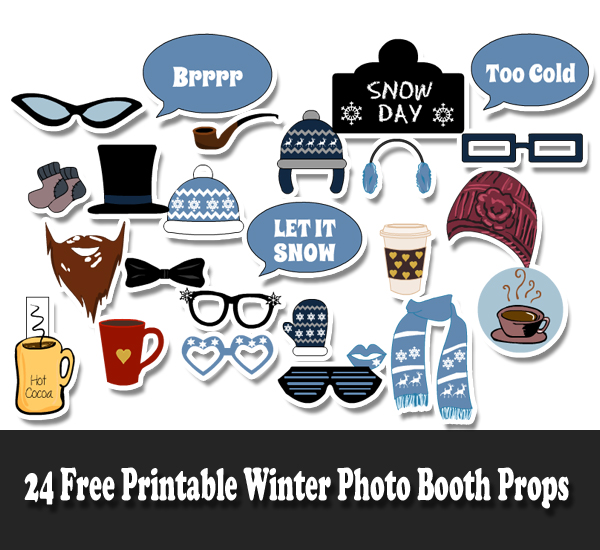 Free Printable Winter Photo Booth Props